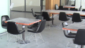 Metal Ayakli Sandalye Dikdortgen Verzalit Sandalye