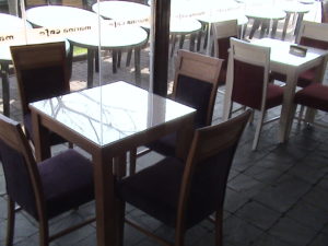 Marina Cafe Sandalyeleri Kare Masa