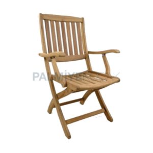 İroko Katlanır Kollu Dış Mekan Sandalyesi