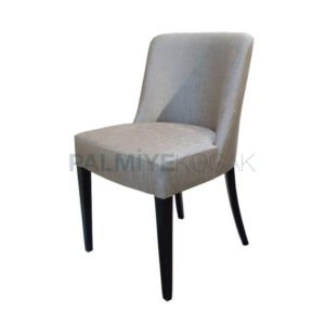 Gri Deri Döşemeli Modern Cafe Sandalyesi