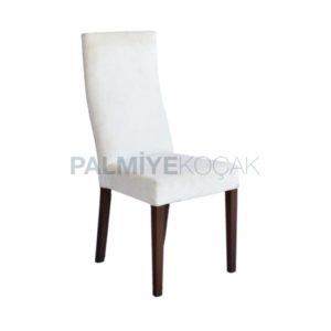 Beyaz Kumaş Döşemeli Restoran Sandalyesi