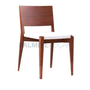 Ceviz Boyalı Modern Ahşap Sandalye